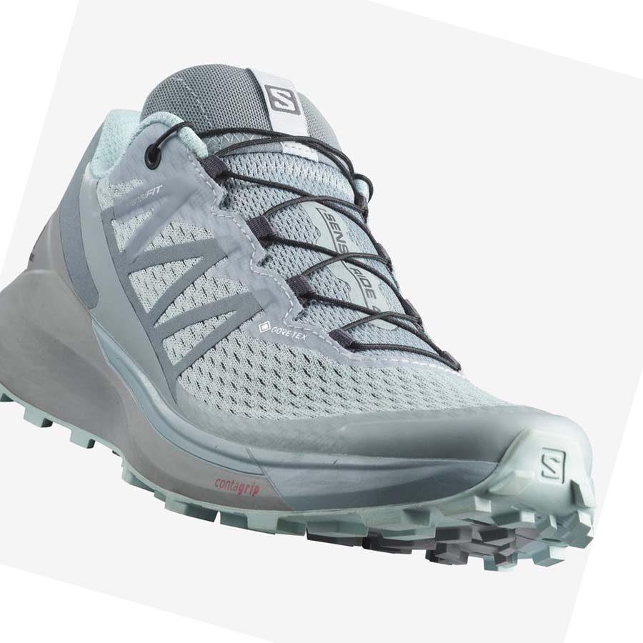 Salomon SENSE RIDE 4 GORE-TEX INVISIBLE FIT Kadın Patika Koşu Ayakkabısı Turkuaz | TR 2762TCE